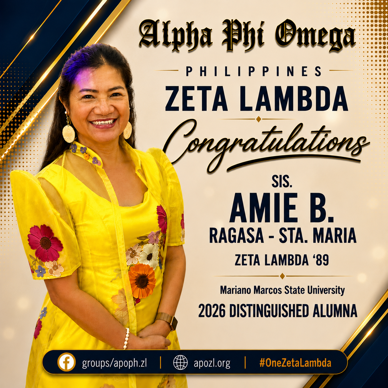Congratulations, Sis. Amie B. Ragasa – Sta. Maria, Zeta Lambda ’89